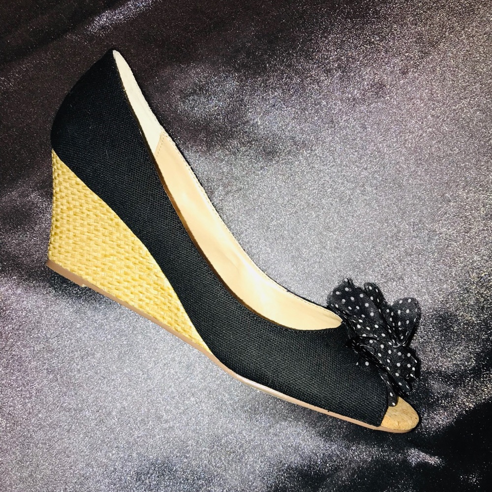 Unisa Linen Espadrille Peep Toe Wedge Sandal 9.5M
